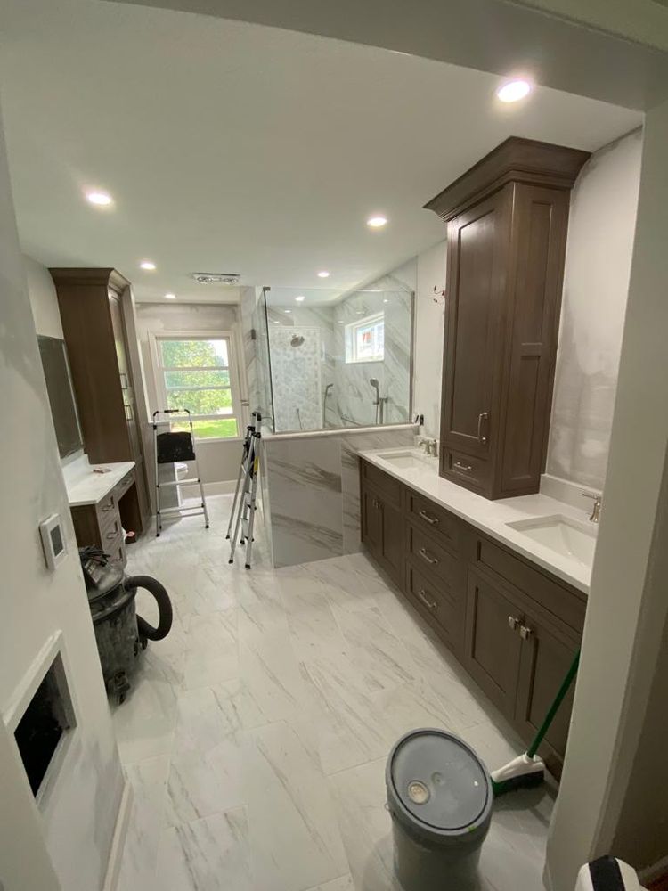 bathroom remodeling and painting project in Columbus Ohio modern residential interior renovation