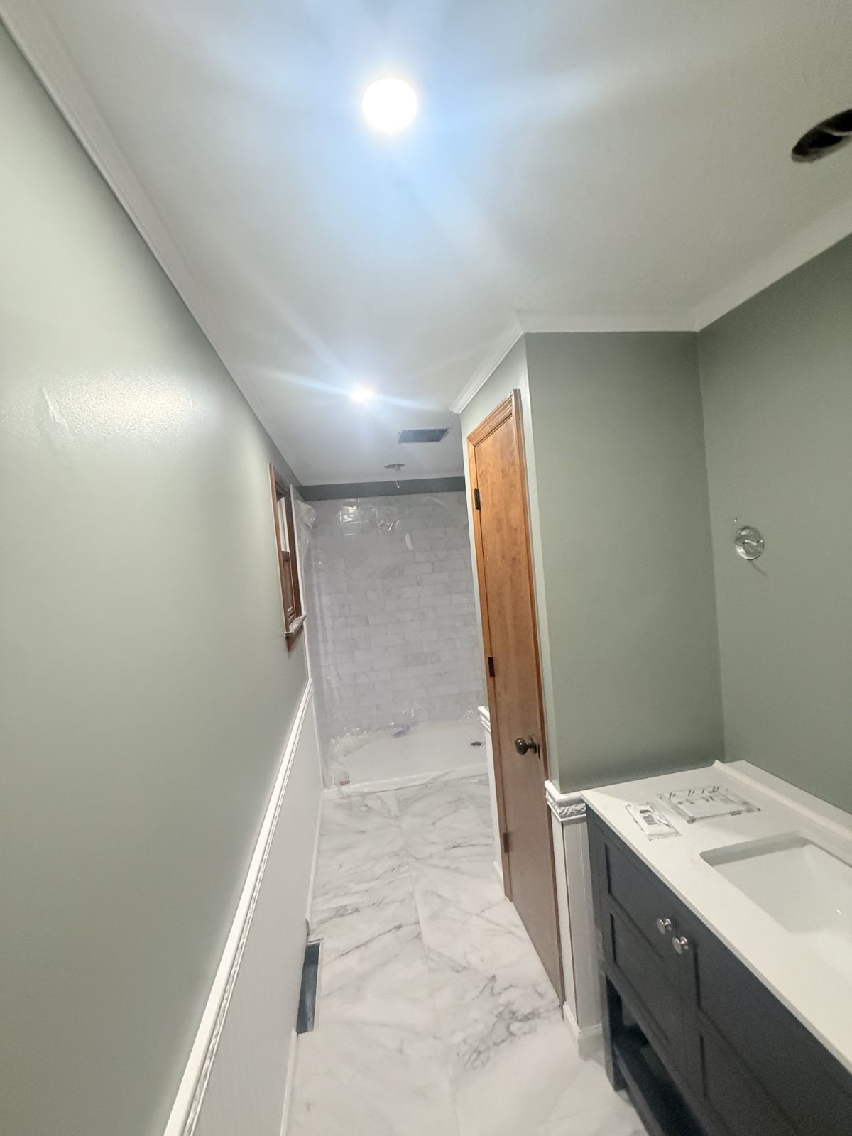 bathroom wall painting project in Columbus Ohio modern residential interior finish
