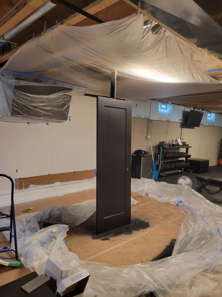 door painting service in Dublin Ohio interior door refinishing and painting project