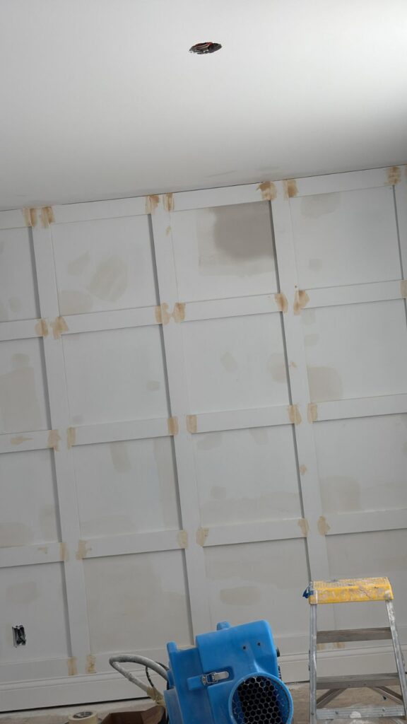 accent wall before painting project in Columbus Ohio interior renovation preparation
