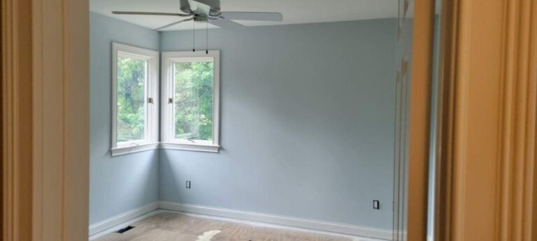 living room painting project in Powell Ohio