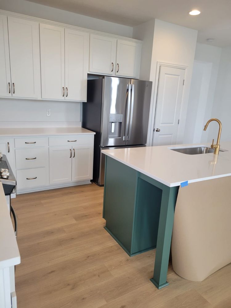 kitchen cabinet painting and renovation project in Columbus Ohio modern interior finish